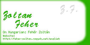 zoltan feher business card
