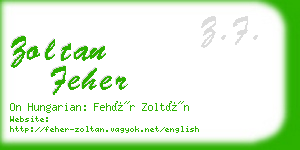 zoltan feher business card